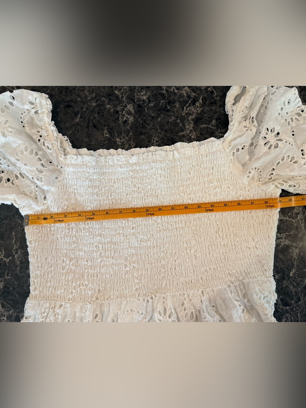 Baltic Born White Ella Eyelet Smocked Midi Dress - Picture 10 of 12